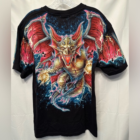 NWOT Rock Chang Dragon Mythical Creatures Graphic Glow In Dark Black Size Large - Picture 5 of 7